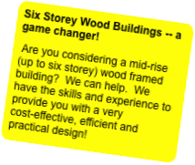 Six Storey Wood Buildings -- a game changer!
 Are