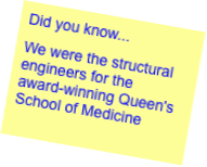 Did you know...
We were the structural engineers f
